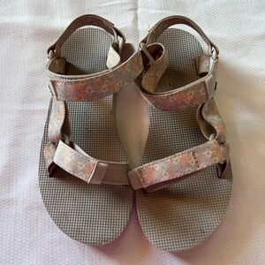 Teva Beige and Orange Sandals